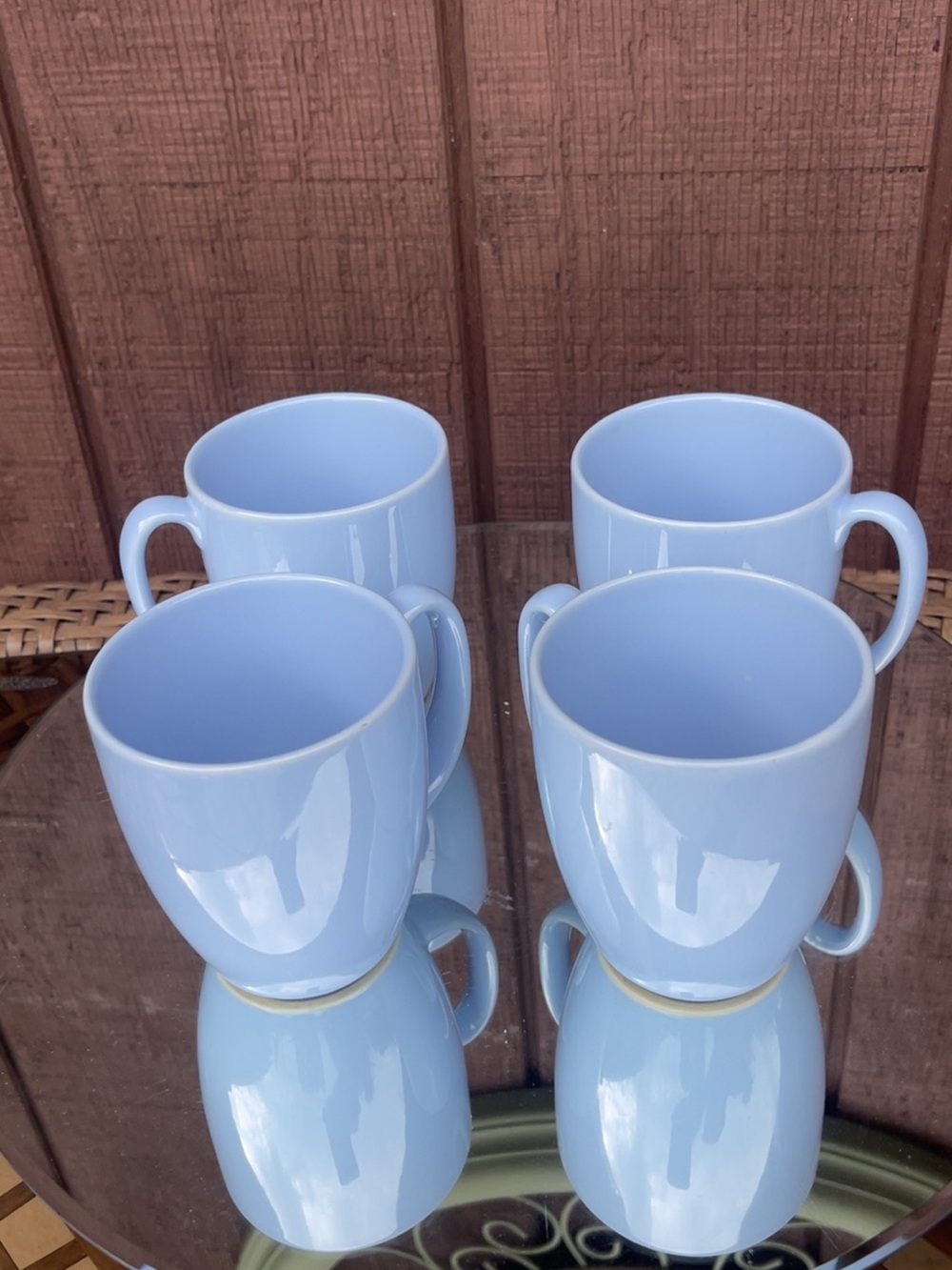 Corelle - Light Blue Ceramic Coffee Mug - Set of 4